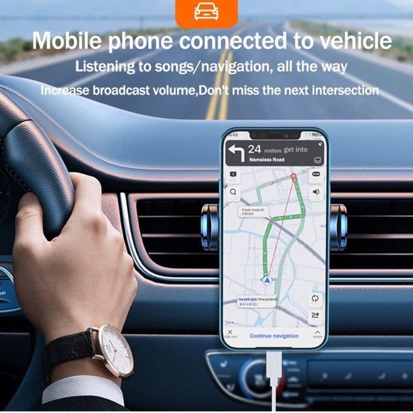 (1) Aux Cord/Cable iPhone, Lightning to 3.5mm for car/stereo/headphones iOS 3.3’ - Picture 3 of 9